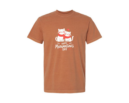 brand:Comfort Colors|color:Yam|Happy Meowentines Day T Shirt Design 2 Graphic T-Shirt