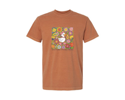 brand:Comfort Colors|color:Yam|Funny Mama Goose Boho Floral Graphic T-Shirt