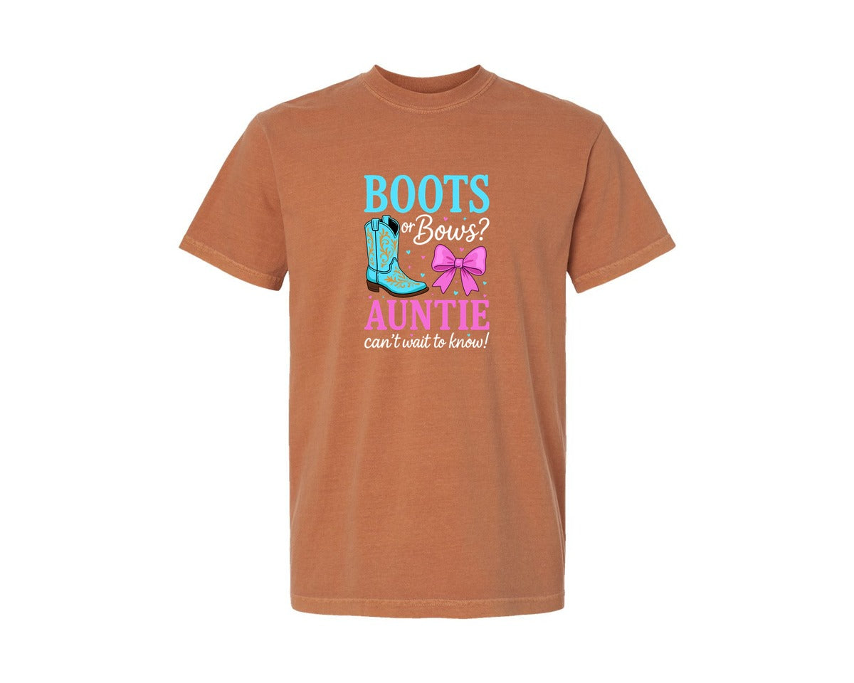 brand:Comfort Colors|color:Yam|Gender Reveal T Shirt Design 2 Graphic T-Shirt