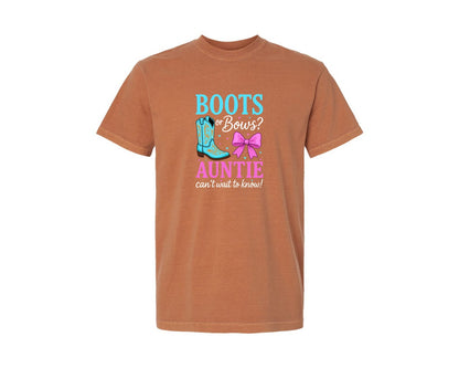 brand:Comfort Colors|color:Yam|Gender Reveal T Shirt Design 2 Graphic T-Shirt