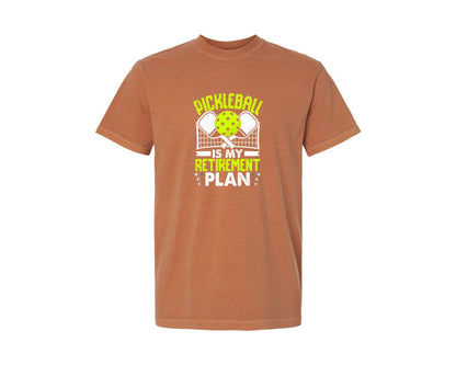 brand:Comfort Colors|color:Yam|Pickleball Is Retired T Shirt Graphic T-Shirt