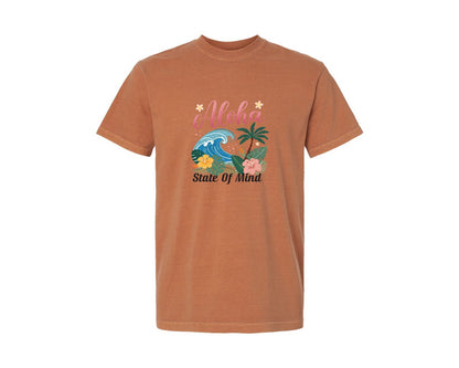 brand:Comfort Colors|color:Yam|Aloha State Of Mind Pngtropical Beach 2 Graphic T-Shirt