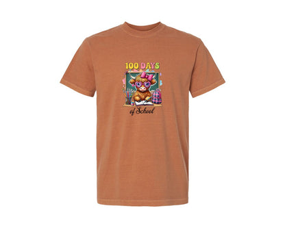 brand:Comfort Colors|color:Yam|100 Day School Graphic T-Shirt