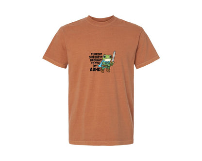 brand:Comfort Colors|color:Yam|Mental Health Frog Graphic T-Shirt