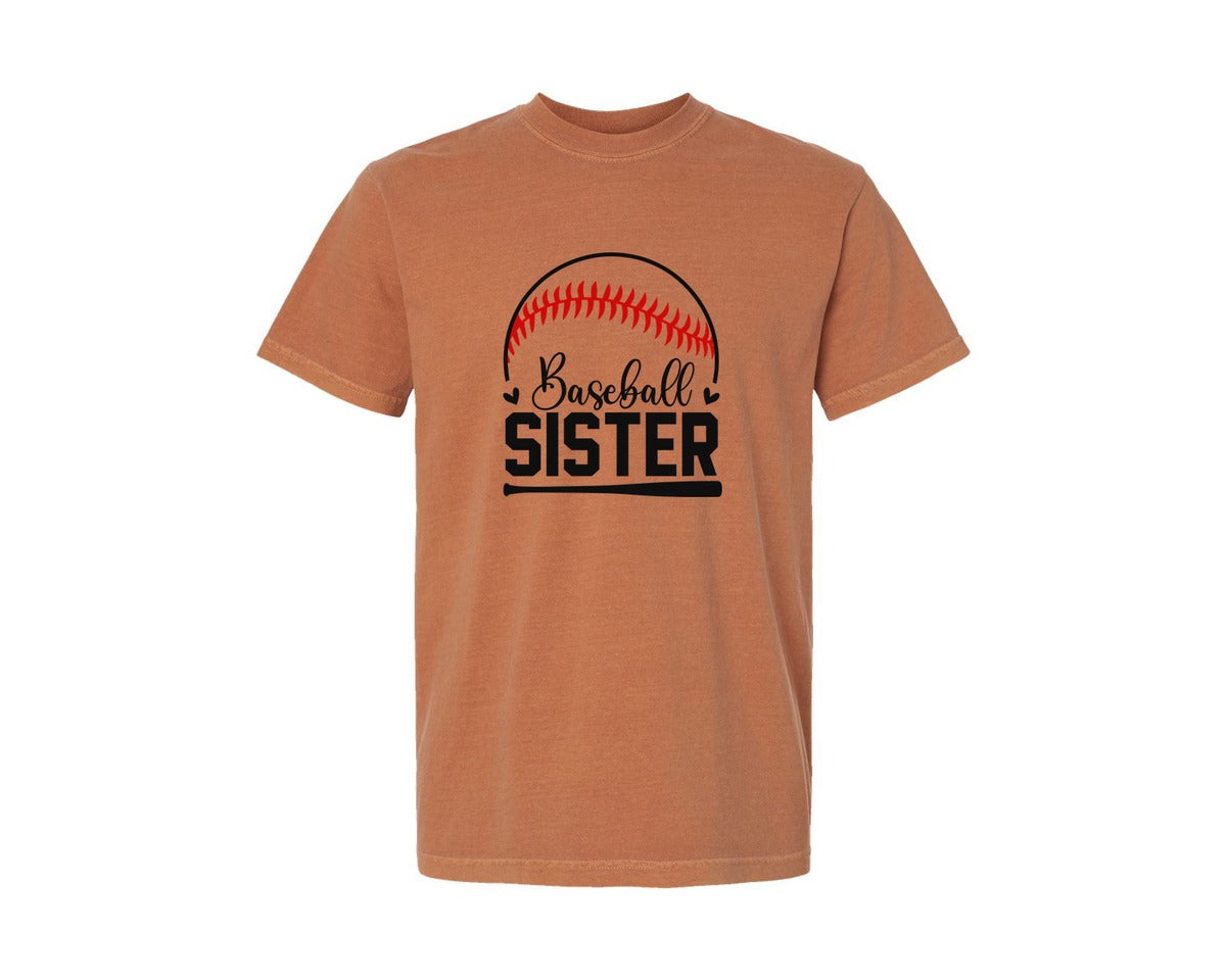 brand:Comfort Colors|color:Yam|Baseball Sister Baseball Sister 3 Graphic T-Shirt