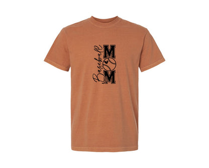 brand:Comfort Colors|color:Yam|Baseball Mom Baseball Mom 2 Graphic T-Shirt