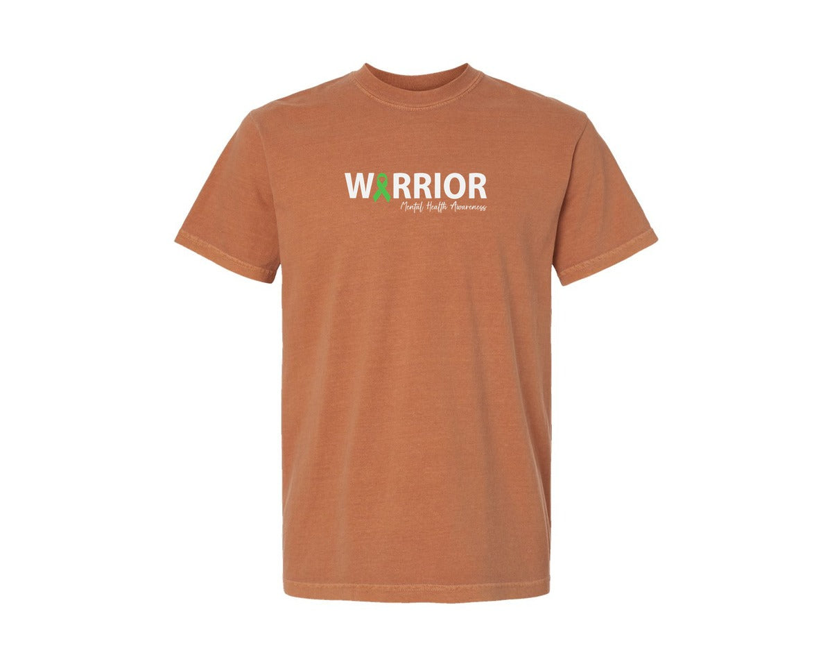 brand:Comfort Colors|color:Yam|Mental Health Awareness Green Ribbon T S 2 Graphic T-Shirt