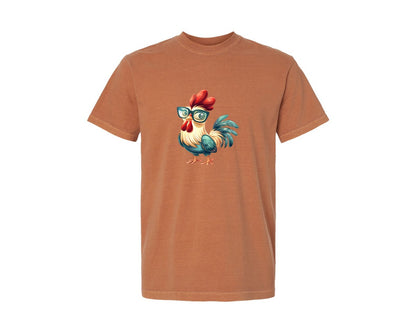 brand:Comfort Colors|color:Yam|Cute Cartoon Rooster Design Graphic T-Shirt