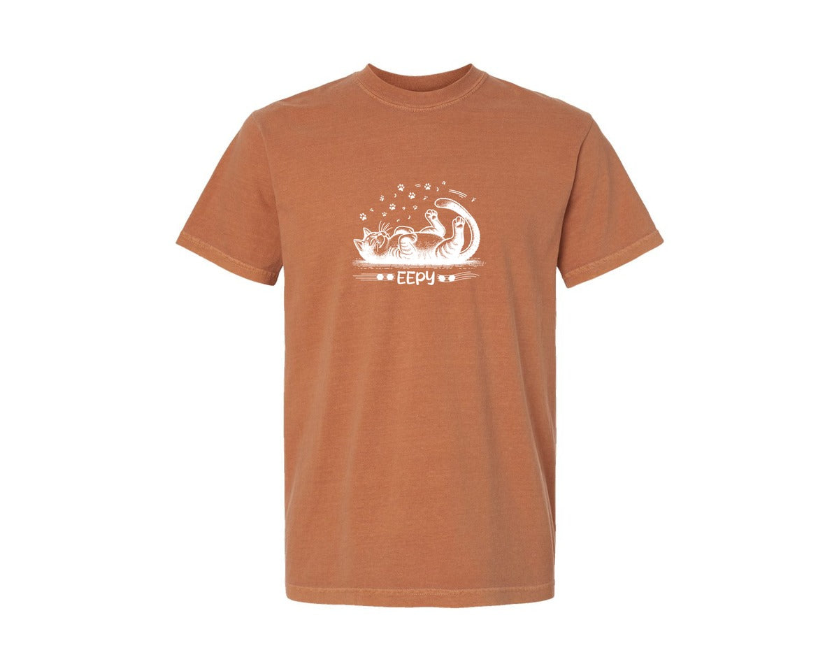 brand:Comfort Colors|color:Yam|Eepy Cat Funny T Shirt Design Vector Graphic T-Shirt