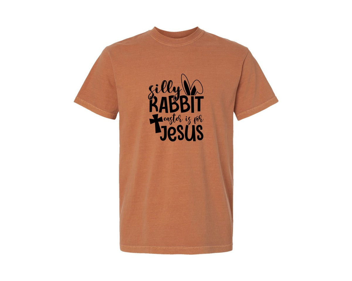 brand:Comfort Colors|color:Yam|Silly Rabbit Easter Is For Jesus Ea Graphic T-Shirt