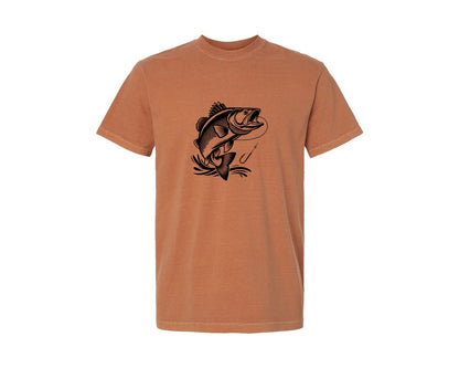 brand:Comfort Colors|color:Yam|Fishing Design Graphic T-Shirt