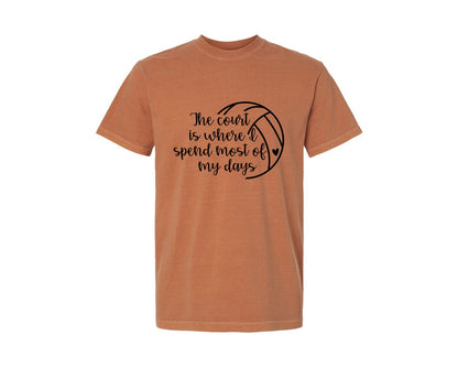 brand:Comfort Colors|color:Yam|Volleyball Mom 24 Graphic T-Shirt