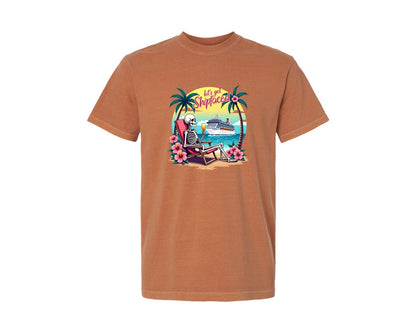 brand:Comfort Colors|color:Yam|Cruise Lets Get Shipfaced Graphic T-Shirt