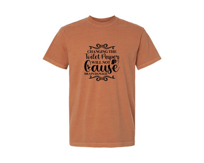 brand:Comfort Colors|color:Yam|Funny Bathroom Sign 4 Graphic T-Shirt
