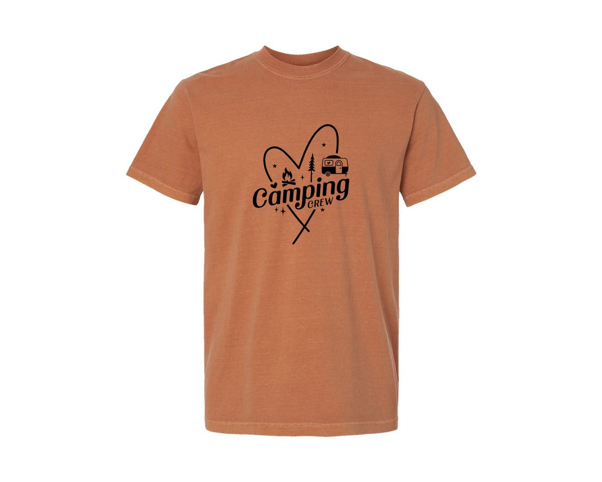 brand:Comfort Colors|color:Yam|Camping Crew Camping Trip Graphic T-Shirt