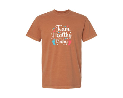 brand:Comfort Colors|color:Yam|Team Baby Gender Reveal T Shirt Graphic T-Shirt