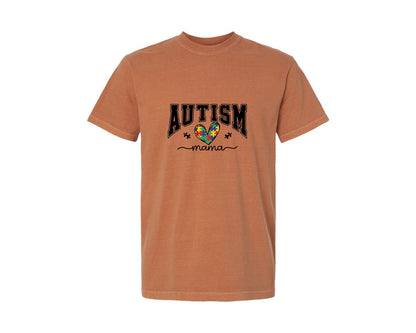 brand:Comfort Colors|color:Yam|Autism Mama Autism Awareness 4 Graphic T-Shirt
