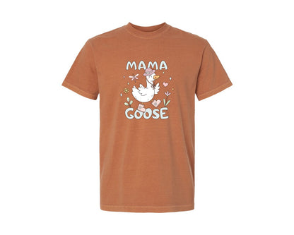 brand:Comfort Colors|color:Yam|Mama Goose Floral Mama Goose Graphic T-Shirt