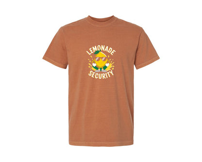 brand:Comfort Colors|color:Yam|Lemonade Security T Shirt Design 2 Graphic T-Shirt
