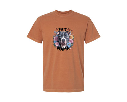 brand:Comfort Colors|color:Yam|Pitty Mama Cute Pitbull Dog 2 Graphic T-Shirt