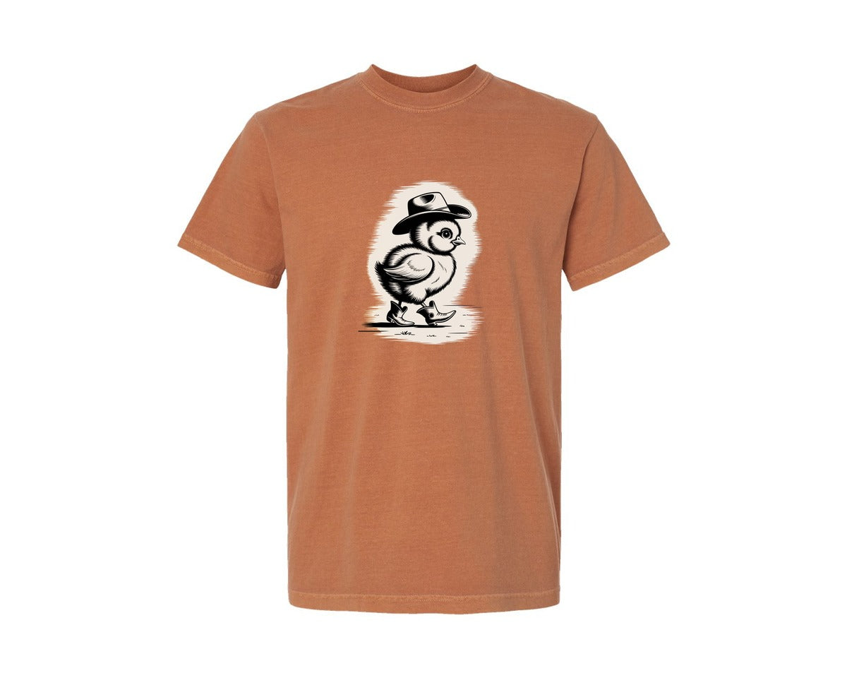 brand:Comfort Colors|color:Yam|Cute Cowboy Chick T Shirt Design Graphic T-Shirt