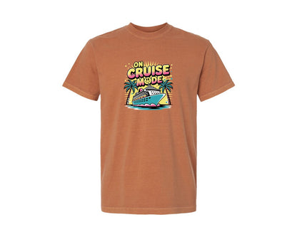 brand:Comfort Colors|color:Yam|Funny Cruise Ship One Cruise Mode Graphic T-Shirt