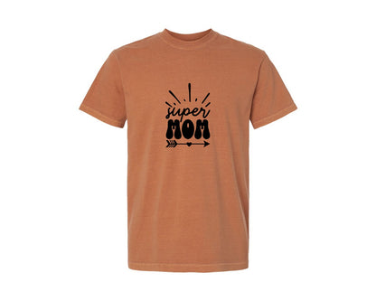 brand:Comfort Colors|color:Yam|Super Mom Cut Filesuper Mom 2 Graphic T-Shirt
