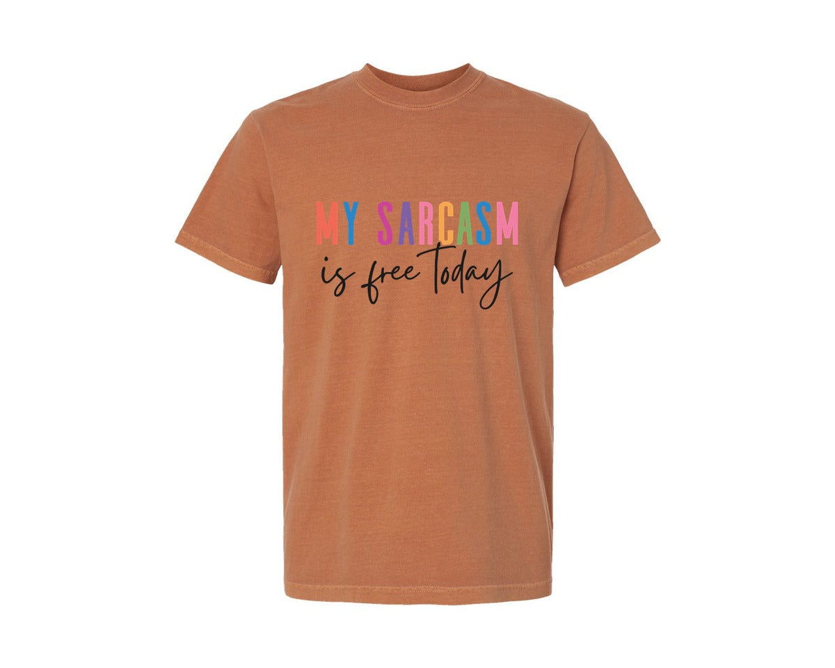 brand:Comfort Colors|color:Yam|Funny Sarcastic Sarcasm Graphic T-Shirt