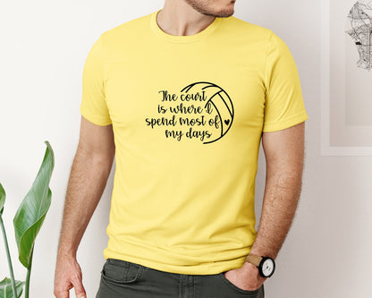 brand:Bella Canvas|color:Yellow|Volleyball Mom 24 Graphic T-Shirt