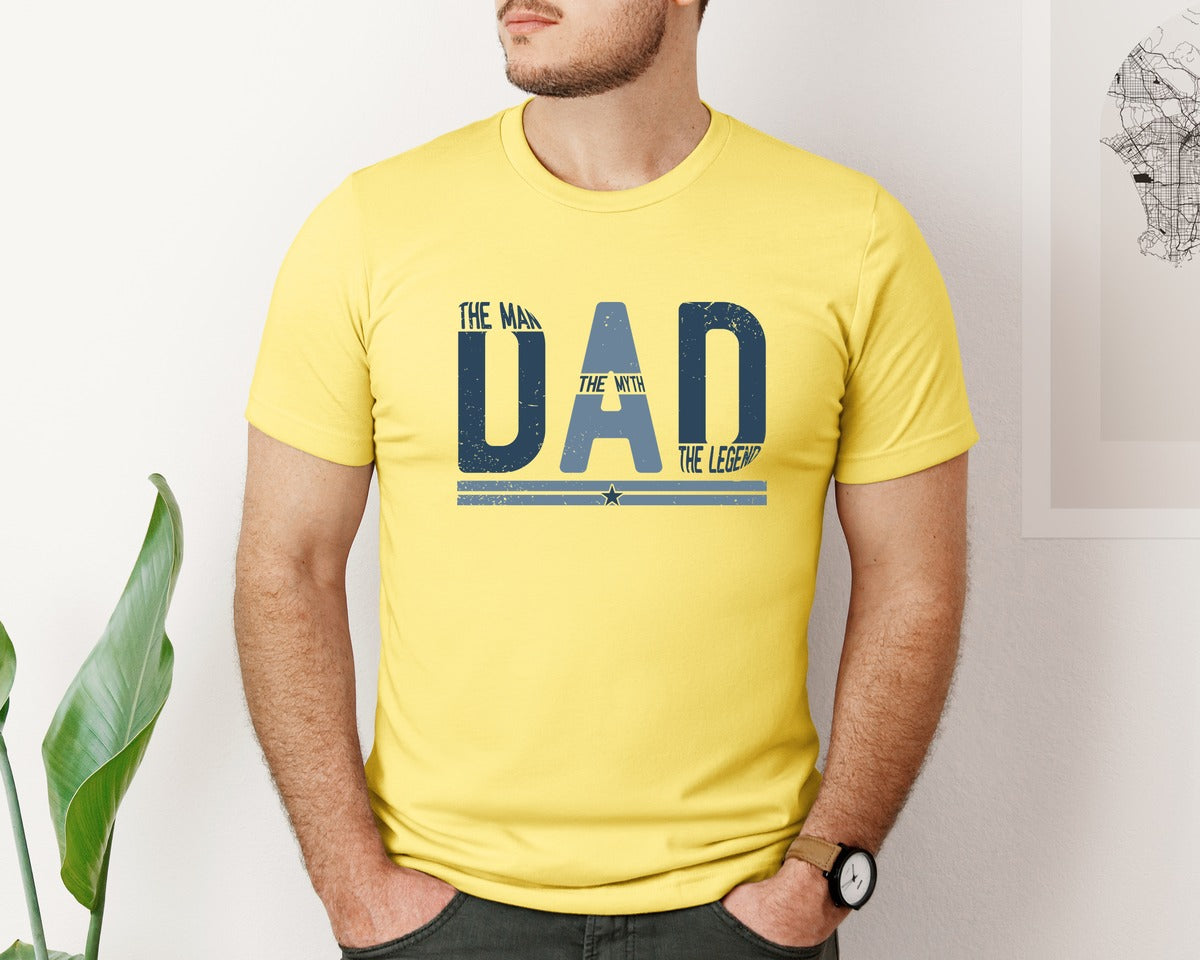 brand:Bella Canvas|color:Yellow|Fathers Day Design 4 Graphic T-Shirt