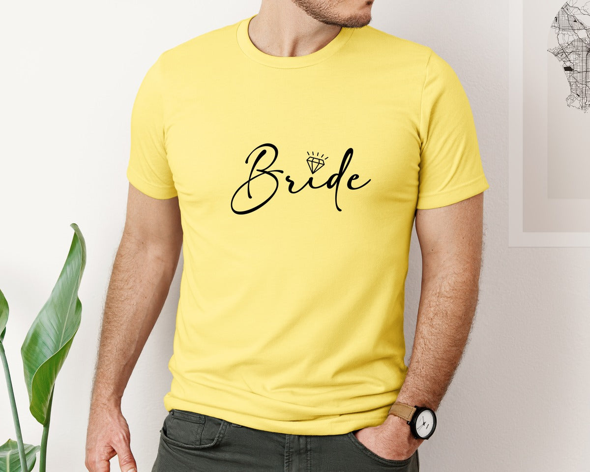 brand:Bella Canvas|color:Yellow|Bride Wedding Bridal Party 2 Graphic T-Shirt