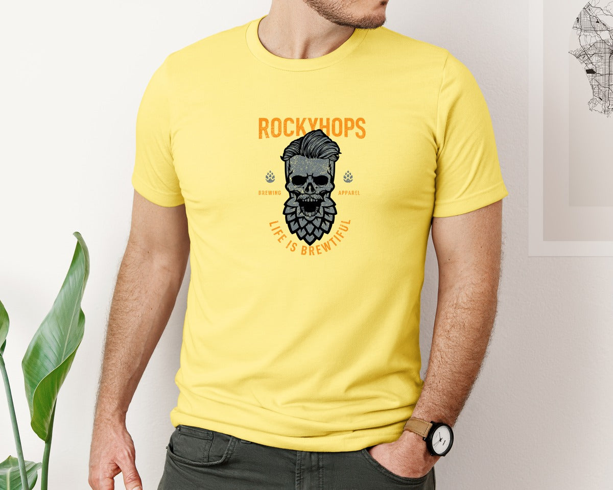 brand:Bella Canvas|color:Yellow|Rocky Hops Graphic T-Shirt