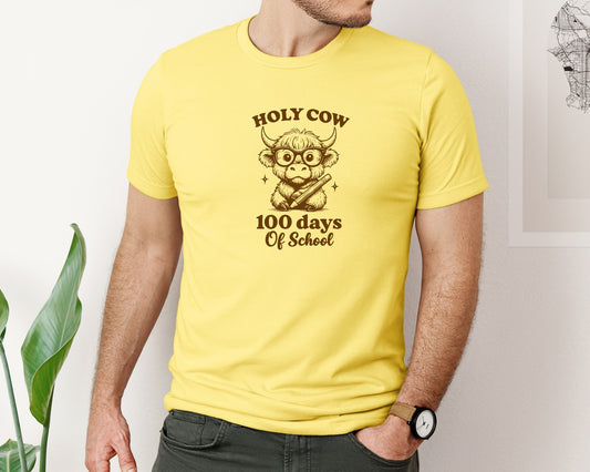 Holy Cow 100 Days Of School Graphic T-Shirt