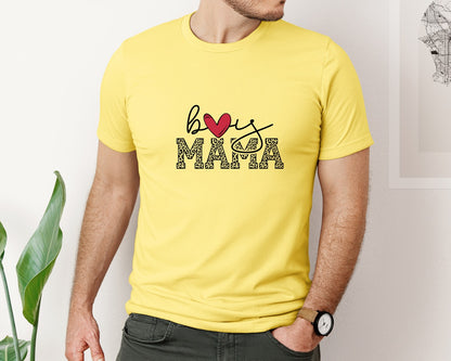 brand:Bella Canvas|color:Yellow|Boy Mama Mama Boy 2 Graphic T-Shirt