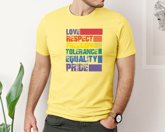 Love Respect Freedom Tolerance Equality 10 Graphic T-Shirt