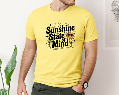 brand:Bella Canvas|color:Yellow|Sunshine State Of Mind Graphic T-Shirt
