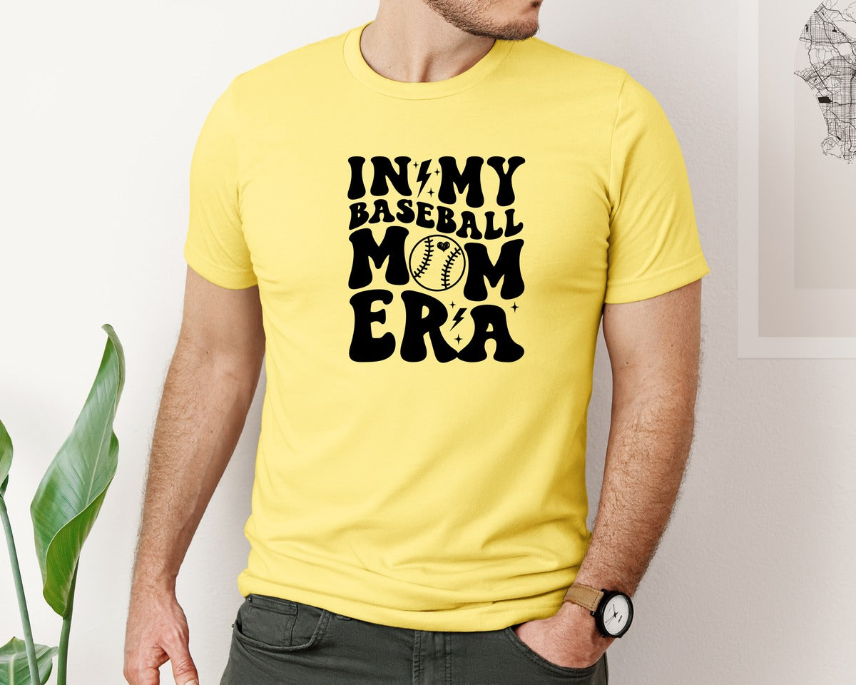brand:Bella Canvas|color:Yellow|Retro Sports Mom In My Mom Era Graphic T-Shirt