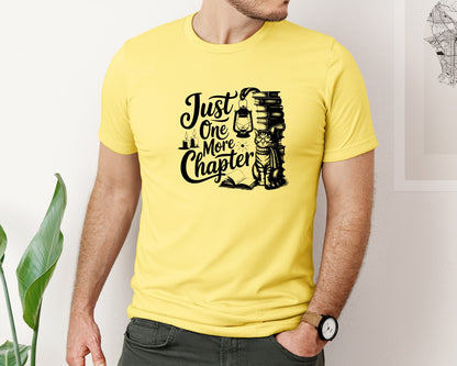 brand:Bella Canvas|color:Yellow|Just One More Chapter T Shirt Design Graphic T-Shirt