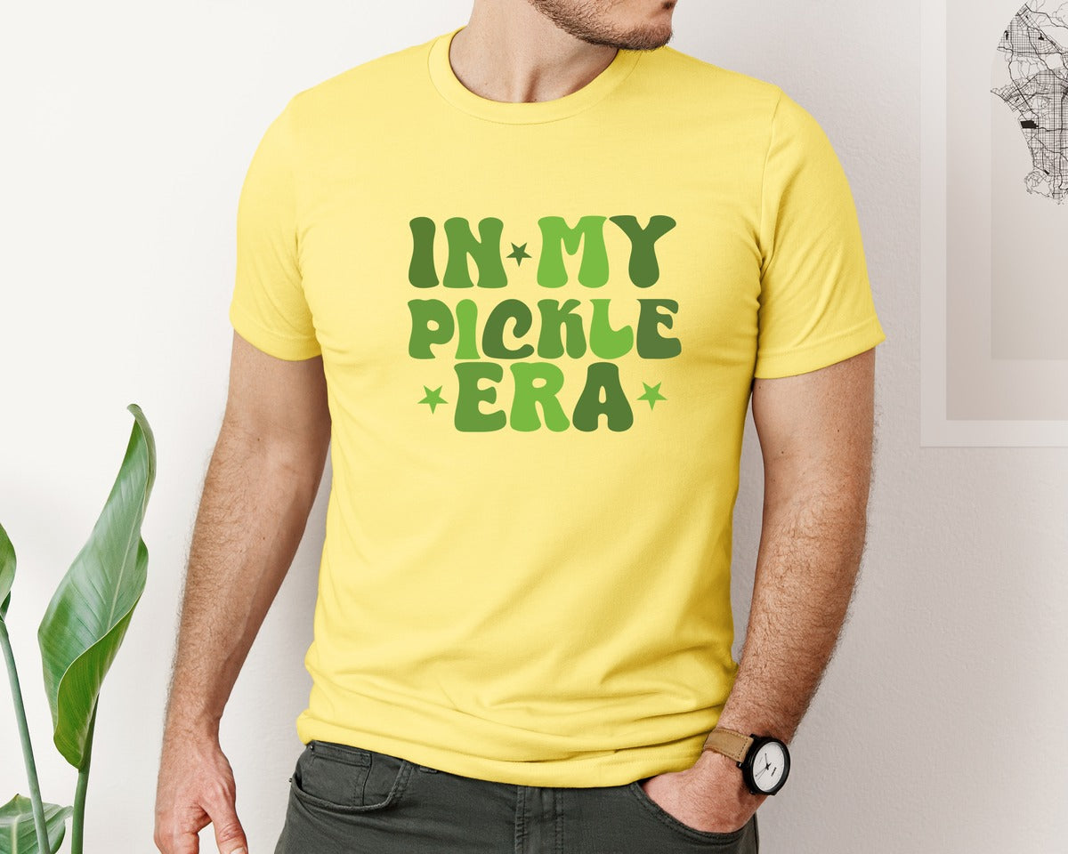 brand:Bella Canvas|color:Yellow|In My Pickle Era T Shirt Graphic T-Shirt