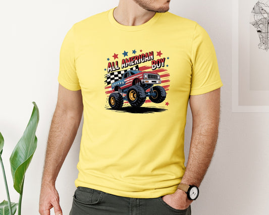 All American Boy Monster Truck Graphic T-Shirt
