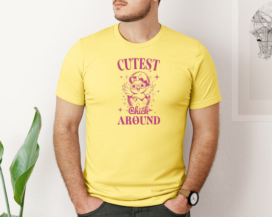 Retro Easter Cutest Chick Around Graphic T-Shirt