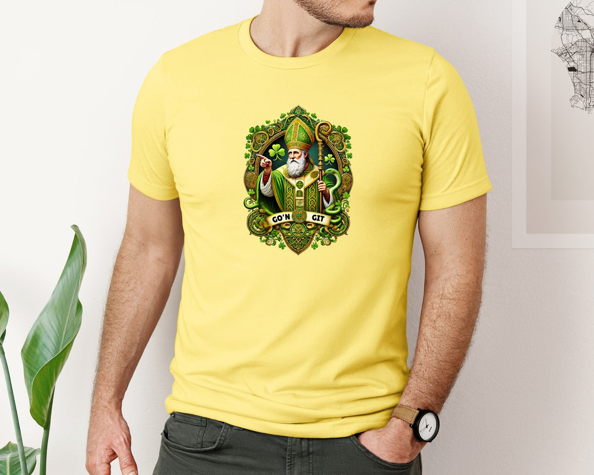 brand:Bella Canvas|color:Yellow|St Patricks Day Saint Patrick Graphic T-Shirt