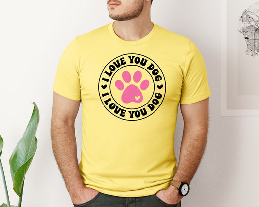 I Love You Dog Dog Lover 2 Graphic T-Shirt
