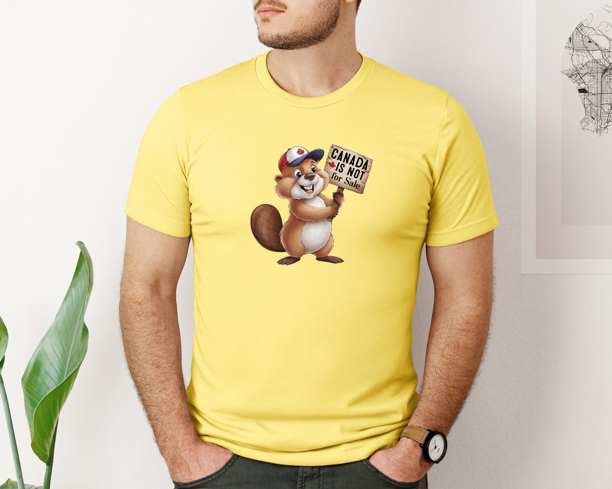 brand:Bella Canvas|color:Yellow|Canada Is Not For Sale Maple Leaf 2 Graphic T-Shirt