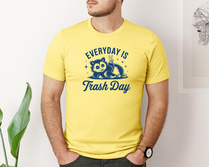 brand:Bella Canvas|color:Yellow|Everyday Is Trash Day Design Graphic T-Shirt