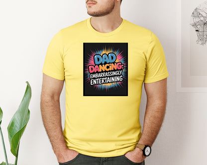 brand:Bella Canvas|color:Yellow|Pop Art Graffiti Fathers Day Graphic T-Shirt