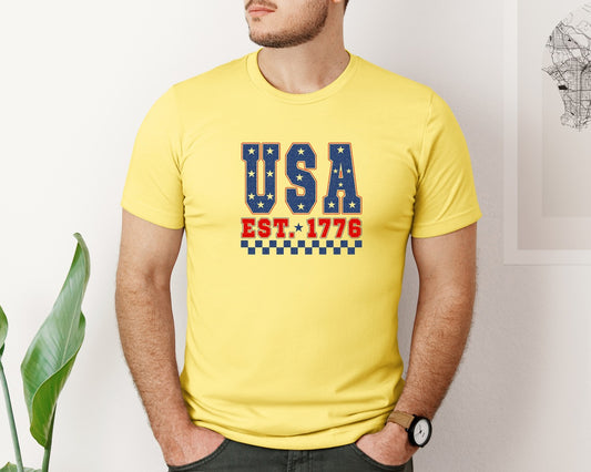 1776 American Flag Independence Graphic T-Shirt