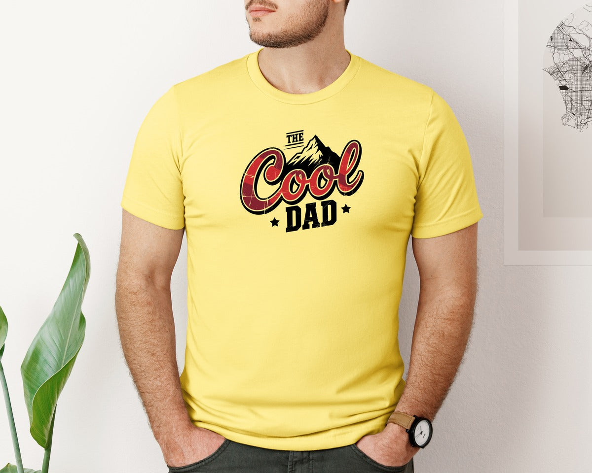 brand:Bella Canvas|color:Yellow|The Cool Dad Fathers Day 2 Graphic T-Shirt